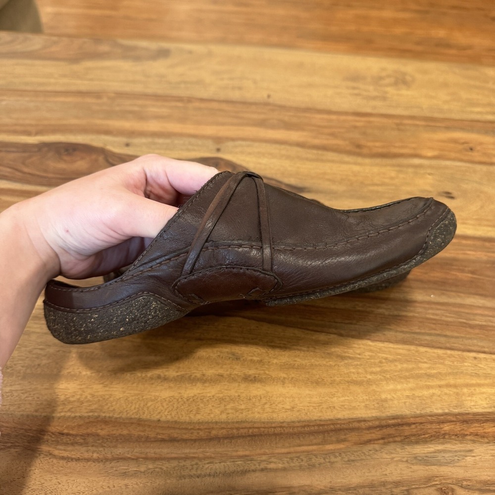 VTG!‎ Clarks Active Air Brown Leather Mules Clog Shoe Women 8M Wide Slip On - Picture 11 of 13